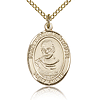 Gold Filled 3/4in St Maximilian Kolbe Medal & 18in Chain