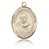 14kt Yellow Gold 3/4in St Maximilian Kolbe Medal