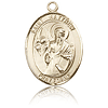 14kt Yellow Gold 3/4in St Matthew Medal