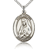 Sterling Silver 3/4in St Martha Medal & 18in Chain