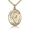 Gold Filled 3/4in St Philomena Medal & 18in Chain