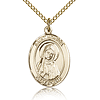 Gold Filled 3/4in St Monica Medal & 18in Chain