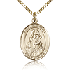 Gold Filled 3/4in St Nicholas Medal & 18in Chain