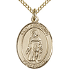 Gold Filled 3/4in St Peregrine Medal & 18in Chain