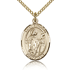 Gold Filled 3/4in St Richard Medal & 18in Chain
