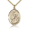 Gold Filled 3/4in St Robert Bellarmine Medal & 18in Chain