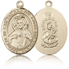 14kt Yellow Gold 3/4in Scapular Medal