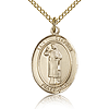 Gold Filled 3/4in St Stephen Medal & 18in Chain