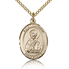 Gold Filled 3/4in St Timothy Medal & 18in Chain
