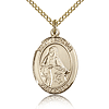 Gold Filled 3/4in St Veronica Medal & 18in Chain