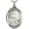 Sterling Silver 3/4in St Veronica Medal & 18in Chain