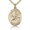 Gold Filled 3/4in St John of God Medal & 18in Chain