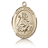14kt Yellow Gold 3/4in St William Medal