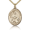 Gold Filled 3/4in St Julie Billiart Medal & 18in Chain