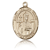 14kt Yellow Gold 3/4in St Leo the Great Medal