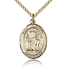 Gold Filled 3/4in St Valentine Medal & 18in Chain