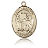 14kt Yellow Gold 3/4in St Valentine Medal
