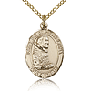 Gold Filled 3/4in St Pio Medal & 18in Chain