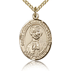 Gold Filled 3/4in St Marcellin Champagnat Medal & 18in Chain