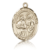 14kt Yellow Gold 3/4in Saints Cosmas and Damian Medal