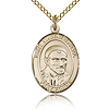 Gold Filled 3/4in St Vincent de Paul Medal & 18in Chain
