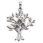 Family Branches Sterling Silver Mother's Pendant
