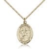 Gold Filled 3/4in St Cecilia Band Medal & 18in Chain