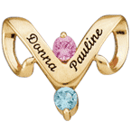 with 2 stones in white gold