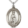 Sterling Silver 3/4in Our Lady of Fatima Medal & 18in Chain