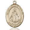 14kt Yellow Gold 3/4in Oval Infant of Prague Medal