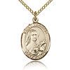 Gold Filled 3/4in St Therese of Lisieux Medal & 18in Chain