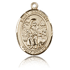 14kt Yellow Gold 3/4in St Germaine Cousin Medal