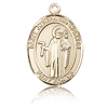 14kt Yellow Gold 3/4in St Joseph the Worker Medal