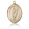 14kt Yellow Gold 3/4in St Victor Medal