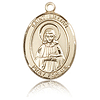 14kt Yellow Gold 3/4in St Lillian Medal