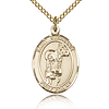 Gold Filled 3/4in St Stephanie Medal & 18in Chain