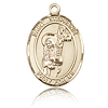 14kt Yellow Gold 3/4in St Stephanie Medal
