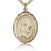Gold Filled 3/4in St Madeline Medal & 18in Chain
