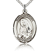 Sterling Silver 3/4in St Madeline Medal & 18in Chain
