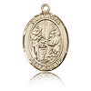 14kt Yellow Gold 3/4in St Zita Medal