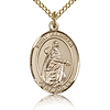 Gold Filled 3/4in St Isabella Medal & 18in Chain