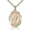Gold Filled 3/4in St Tarcisius Medal & 18in Chain