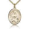Gold Filled 3/4in St Julia Billiart Medal & 18in Chain