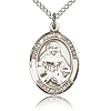 Sterling Silver 3/4in St Julia Billiart Medal & 18in Chain