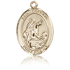 14kt Yellow Gold 3/4in St Colette Medal