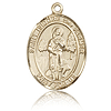 14kt Yellow Gold 3/4in St Isidore the Farmer Medal