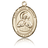 14kt Yellow Gold 3/4in St John Vianney Medal