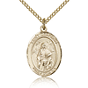 Gold Filled 3/4in St Deborah Medal & 18in Chain