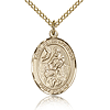 Gold Filled 3/4in St Peter Nolasco Medal & 18in Chain
