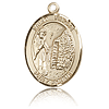 14kt Yellow Gold 3/4in St Fiacre Medal